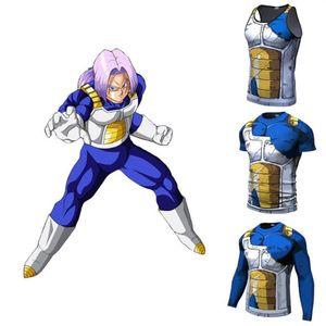 Мужские футболки Мужская футболка Homme Компрессионный костюм Футболка Vegeta Son Goku Леггинсы для фитнеса Шорты Sportwear270Y