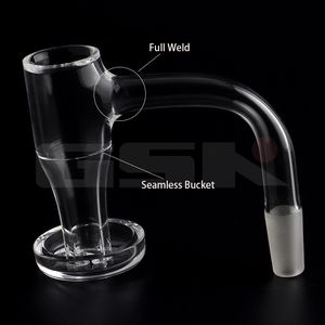 alta qualità Saldatura completa Bordo smussato Secchio senza giunture Terp Slurper Fumatore Quarzo Banger 10mm 14mm 45 90 Chiodi per Dab Rigs e Water Bong