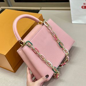 Designer Bag Classic Multicolors Real Leather Capucine Taurillon Lady Lock Me Louies Handbag Crossbody Totes Women Brand Handle Purse Wallet Middle Size Bags