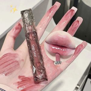 Губная помада Diamond Mirror Lip Glaze Водянистый блеск для губ Прочный полупрозрачный желе Жидкая помада Водонепроницаемая женская красота Макияж Косметика для губ 231016