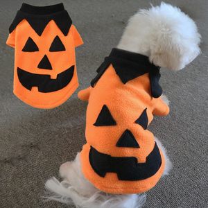 Dog Apparel Funny Halloween Pet Clothes Pumpkin Cat Hoodie Coat Winter Warm Chihuahua French Bulldog for Small Dogs 231017