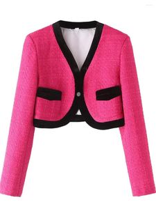 Ternos femininos zack chuva feminino terno jaqueta 2023 outono moda senhoras confortável áspero costurado mangas compridas para outwears femininos
