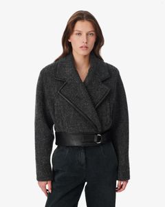 Kadın ceketleri proenzaschouler yün ceket ile iriparis tasarımcısı co tasarım gumi blend ceket katı