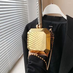 Shoulder Bags Luxury Women Brand Acrylic Crossbody Bag Casual Chain Lock Small Hexagon Messenger