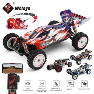 Diecast Model WLtoys 124008 60KM H RC Car With 3S Battery Professional Racing 4WD Brushless Electric High Speed Drift Remote Control Toys 231017