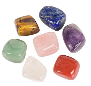 Fashion Natural Crystal Chakra Stone 7pcs Set Natural Stones Palm Reiki Healing Crystals Gemstones Home Decoration Free Ship