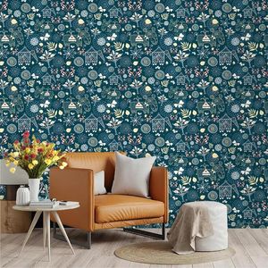 Wallpapers Peel And Stick Plant Animal Wallpaper Boho Removable Botanic Leaf Cartoon For Kids Bedroom Nursery Mural