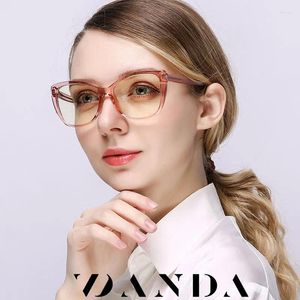 Sonnenbrille Brille Frauen Cat Eye Lady Anti Blaues Licht Optische Rahmen TR90 Mädchen Brillen Transparent Reflektierende Gaming UV400