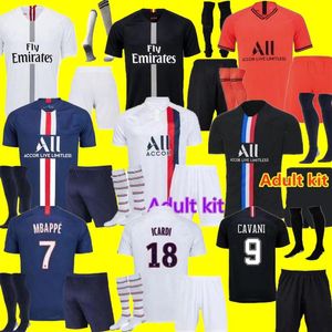 adult kit 18 19 20 CAVANI MBAPPE soccer jerseys Maillots de football 2018 2019 2020 VERRATTI ICARDI DI MARIA Marquinhos shirt uniforms enfants foot third 3rd 4th 8989