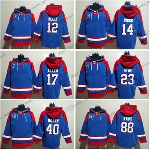 DIY Designer Josh Allen Hoodie Stefon Diggs White Miller Edmunds Jim Kelly Smith Winter Plush Sweater Hooded Ins Fashion Students Spring and Autumn Team Hoodies