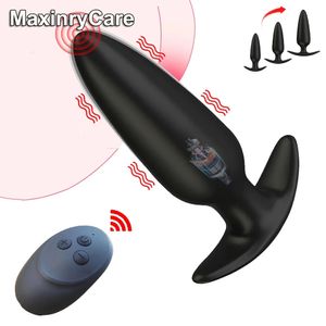 Wibratory wibrujące wibrator z wtyczką odbytu dla mężczyzny Woman bezprzewodowe zdalne sterowanie wtyczki do masażu prostaty gspot stymulator sex zabawki 231017
