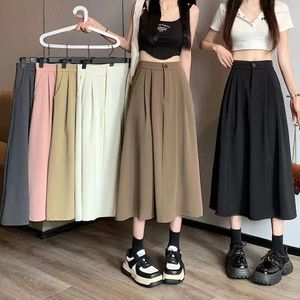 Skirts Pink High Waist Half Skirt For Women Summer And Autumn Design Sensation Small Umbrella Suit A-line