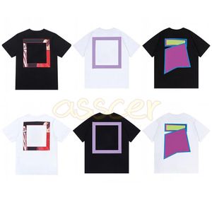 Men Womens Summer New T Shirt Offs Fashion Mens Geometryczne druk T koszule unisex swobodny krótkie topy rozmiar s-xl249j