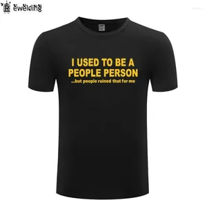 Men's T Shirts I Used To Be A People Person Shirt Men Cotton Short Sleeve Funny Man's Tshirt Summer T-Shirt For Slogan Novelty Joke Gift