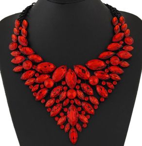 2020 Big Women Collier Femme Halsband Pendant Blue Red Yellow Rose Statement Bijoux New Crystal Jewelry Choker Maxi Boho Vintage 3350830