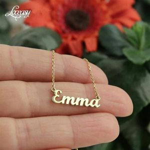 Ожерелье с именем, подвеска из нержавеющей стали 304, подвеска Эмма, рождественский подарок матери, ожерелья 201d