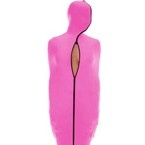 Erotik Seksi Parlak PVC Kapşonlu Vücut Takım Esaret Çuval Fermuar Up Bondage Tulumlar Bodysuits Uyku Sack Fetiş Lingerieanime Kostümler