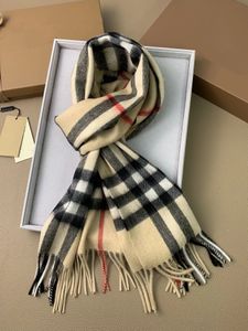 Designer cashmere scarf Winter men's and women's long scarf fashion classic never go out of style large plaid cape