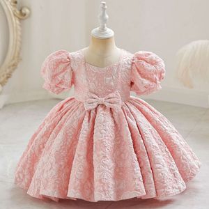 Vestido fofo de alta qualidade para meninas, tesouro feminino, um ano de idade, vestido de princesa flor menino vestido inchado