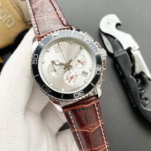 2023 New arrive Six stitchesmens watches All dial work Quartz Watch high quality Top luxury Brand chronograph clock leather belt men fashion accessories gifts