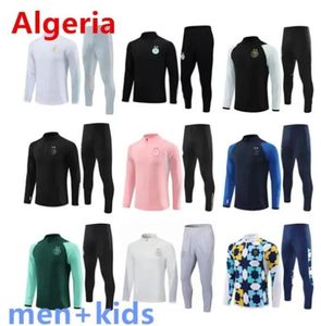 Algeriet Tracksuit Mahrez 2023 2024 Soccer Jerseys Men Kids 23 24 Algerie Bounedjah Survetement Maillot de Foot Feghoul sportkläder Fotbollsträning 66666