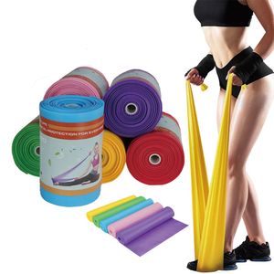 Motståndsband fitness träning yoga pilates stretch gummi träning träning elastisk dragrep 150 cm15m gym tillbehör 231016