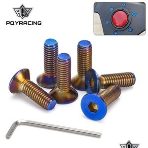 6Pc/Lots Burnt Titanium Steering Wheel Bolts Fit A Lot Of Wheels Works Bell Boss Kit Pqy-Ls06Cr-T Drop Delivery