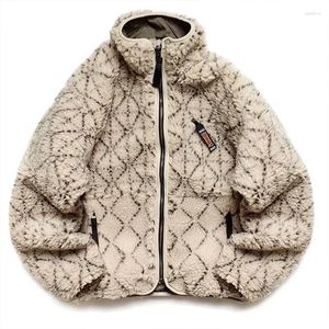 Men's Jackets 2023 Hirata Hohiro Fleece Wear On Both Sides Zipper Long Sleeve Style Loose Jacket Men And Women Casual Cashmere Coats