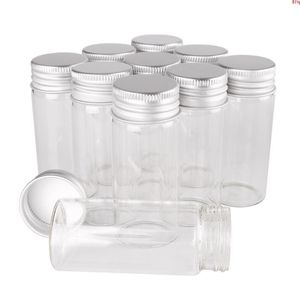 24pcs 30ml 1OZ Glass Bottles with Aluminum Caps 30*70mm Jars Transparent Containers Perfume Bottlesgood qty Aqwnu