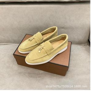 2023 Lp Mens/Women Loro Walk Buty luksusowe trampki sukienki sukienki zamsz skórzane skórzane nubuck flats Flats Oficjalny duży 03