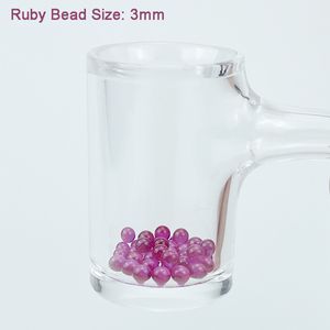 JCVAP 3mm 4mm 6mm Ruby Terp Pearl Dab Pearl Ball Insert Red Color för 25mm 30mm Quartz Banger Nails Glass Bongs 12st per paket