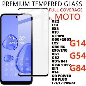 Högkvalitet Hög aluminium Full täckning Tempererad glasskärmskydd för Moto Motorola G Play G Power 2024 G14 G54 G84 G22 G13 GPURE G60 G51 G82 G31 G41