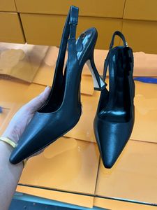 Luxuosas novas sandálias femininas de salto alto casuais pontiagudas sapatos paris tamanho 35-42