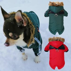 Dog Apparel Winter Clothes For Small Dogs Pet Warm Waterproof Jacket With Clip Coat Puppy Fleece Reflective Hoodies Chihuahua Costume 231017