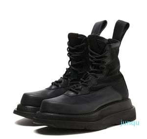 Grube podeszwy mężczyzn Martin Boots High Top Zwiększony męskiej mody