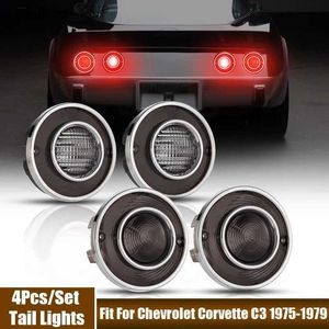 Araba Kuyruk Işıkları Yeni 4pcs Tail Işıkları Araç Aksesuarları Corvette için Uygun C3 1975-1979 Kuyruk Işık Montaj Yedekleme/Ters Işıklar Ampul Olmadan Kapak Q231017