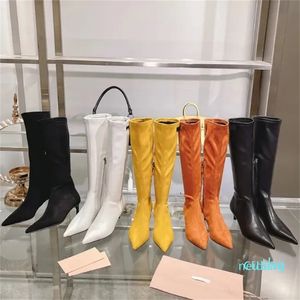 Designer -Black leather boots for women luxury designer shoes factory footwear