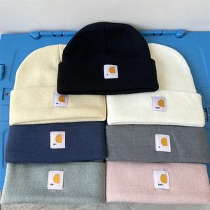 Carhart Tasarımcı Şapkalar Erkek ve Kadınlar Beanie Sonbahar Kış Termal Örgü Şapkaları Örme Yün Şapka Plus Kadife Kapağı Kalın Maske Fringe Beanies Hats Carharttlys