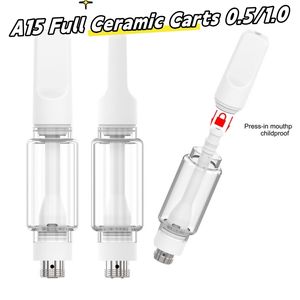 Toptan 510 Kartuş Seramik Atomizer Boş 0.5ml 1.0ml için Boyunabilen Vape Kalem Arabaları 1.0ml 2.0ml Yağ Vape Atomizer Kalın Yağ Buharlaştırıcı Sepetleri ABD/AB/İngiltere'ye Ücretsiz Kargo