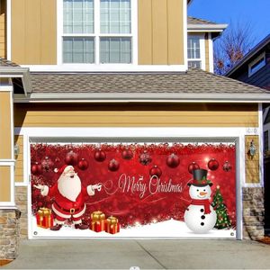 Other Event Party Supplies 180*400CM Merry Christmas Banner Garage Door Party Decor Background Wallpaper Background for Party Festival Christmas Supplies 231017