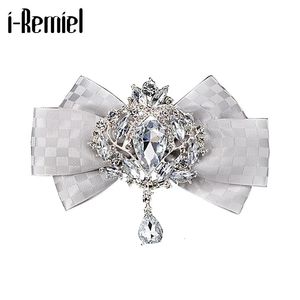 弓ティI-Remiel British Style Groom's Man Crystal Plaid Bow Tie Korean Bowtie for Men Shirt Cravat Necktie Clothing Accessories 231013