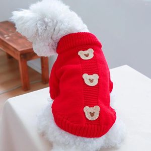 Dog Apparel Red Blue Colors Two Feet Sweaters For Pet Cat Clothes Soft And Comfortable Cute Cookie Bear Dogs
