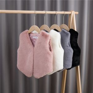 Colete inverno meninas moda faux fur colete bay crianças outerwear crianças bebê quente colete criança menina outono roupas casacos jaqueta 231016