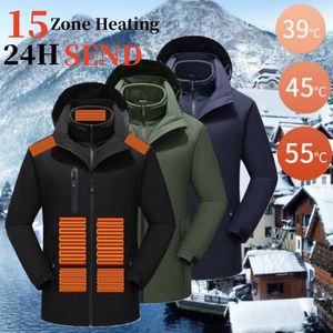 Herren-Daunenparkas, Mäntel, Parka-Jacken für Herren, Winter, USB-beheizte Jacke, Windjacke, wasserdicht, winddicht, Outdoor-Sportwesten, warmer Mantel 231017