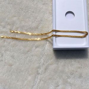 18 K Yellow Solid Gold G F 6MM Double Cuban Curb Italian Link Chain Necklace 24 Inches346J