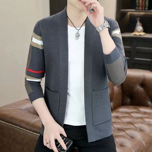 Autumn/winter 2023 new men's knitted cardigan fashion trend casual sweater jacket men's clothes