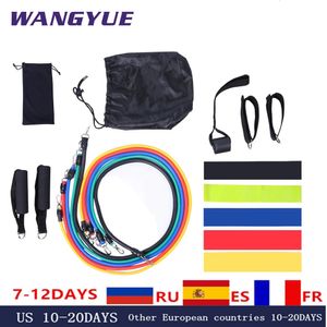 Resistance Bands 17PcsSet Latex Gym Door Anchor Ankle Straps Resist band Kit Yoga Exercise Band Fitness Expander Loop Tube Pull 231016