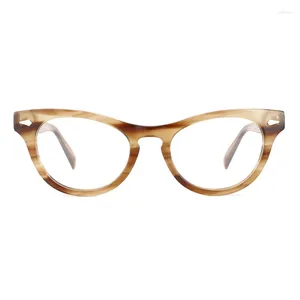 Güneş Gözlüğü Kalitesi Hafif Asetates Cateye Çerçeve Kadınlar 48-19-37 Moda Retro-Vintage Optik Gözlük Anti-Yüksek Gözlük