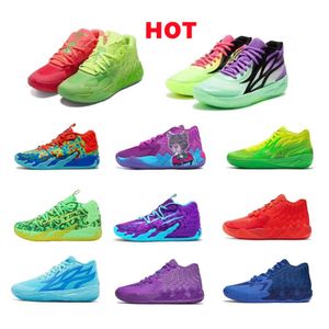 Kids LaMelo Ball MB02 Rick Morty Men Basketball Shoes Sneakers for sale Slime Grade school sport Shoe Online Shop MB03 US4.5-US12