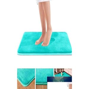 Tappetini da bagno Tappetino per la casa Tappeto da bagno antiscivolo Tappeto in morbido pile di corallo Memory Foam Tappeto da cucina Decorazione per pavimenti WC Lavabile Consegna a goccia Garde Dhzse